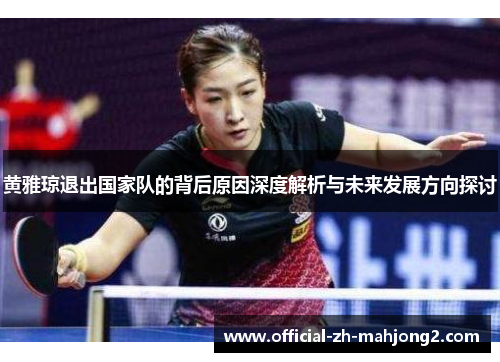 黄雅琼退出国家队的背后原因深度解析与未来发展方向探讨